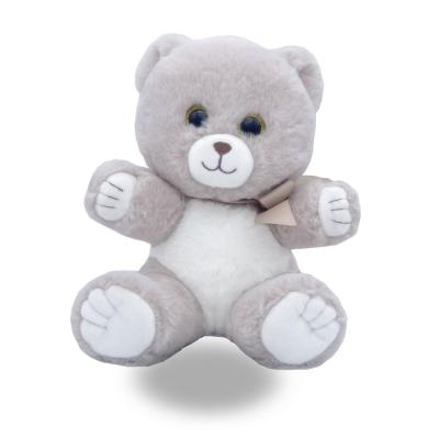 China Custom Promotion Fun Cute 8 Inch Teddy Bear Stuffed With Crystal Golden Big Eyes Plush Toy For Children for sale