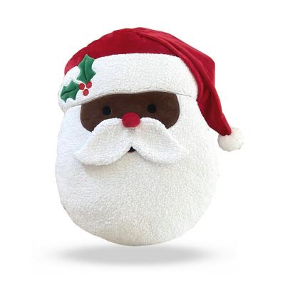 China 2022 New Design Christmas Red Color Custom Plush Soft Stuffed Father Merry Christmas Cushion For Decoration for sale