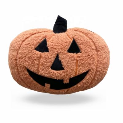 China 2022 Newest Design Custom Halloween Orange Color Soft Plush Pumpkin Pillow For Decoration for sale