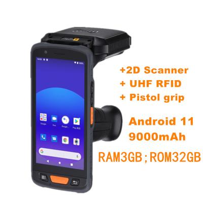 China Android 11 Warehouse Logistic Portable 4G WIFI GSM 1D 2D Handheld PDA Barcode Scanner for sale