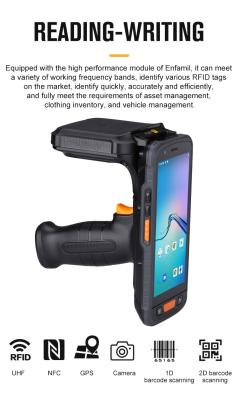 China Android 13 Handheld waterproof shockproof rugged RFID UHF LF NFC 2D scanner reader PDA for data collection for sale