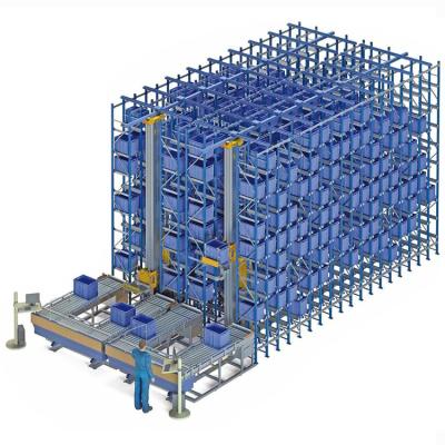 China Corrosion Protection OEM Design Mini Load Warehouse Automatic Air Surveillance Radar Storage Racking System With Stacking Crane for sale