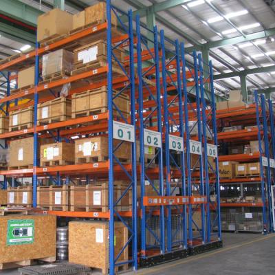 China Mobile Shelving Storage System For Logistic Industry / Heavy Duty Auto Rack With Various Guide Rail for sale