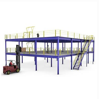 China Multi Function Strong Load Capacity Durable Steel Structure Platform Pallet Rack Supported Mezzanine Floor Platform for sale