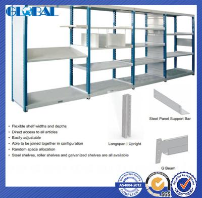 China Corrosion Protection CE Certificated Steel Longspan Shelving / Steel Bookcase Shelves for sale