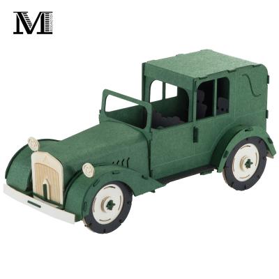 China Wholesale Colored Paper Customized Small Kids 3D Paper Puzzles Model Boys Mini Classic Vintage Car Toys Educational Collection Gifts Low Price for sale