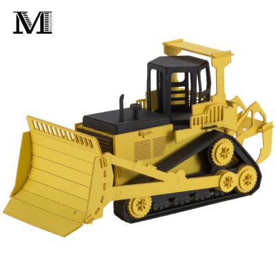 China Wholesale Color Paper 3D Paper OEM Puzzles Model Vehicles Mini Kids Car Toy Bulldozers International Hot Sale Building IQ Games Gifts for sale