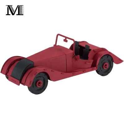 China Wholesale Low Price High Quality Color Paper 3D Model Puzzles Gifts Boys Children Educational Red Classic Sports Car Retro Toy For Kids for sale