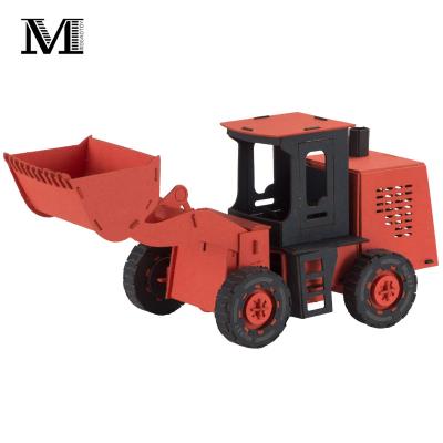 China Color Paper Customized IQ 3D Games Paper Puzzles Educational Children Toy Gifts Wholesale Small Paper Vehicle Building Model Forklifts Truck for sale