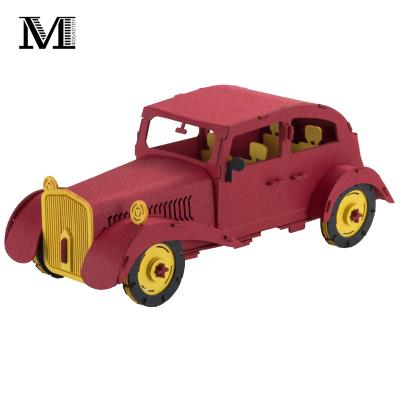 China Color Custom Paper OEM ODM 3D Puzzle DIY Paper Gifts Wholesale Vintage Trending Cheap Promotional Kids 1946 Classic Mini Car Model Toys 2022 for sale