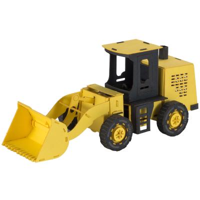 China 2022 DIY Appearance TOY 2022 DIY Construction Vehicles IQ Game Forklift Toys Sensitive Children 3D Wholesale Price Custom Paper Gifts Puzzles Toys for sale