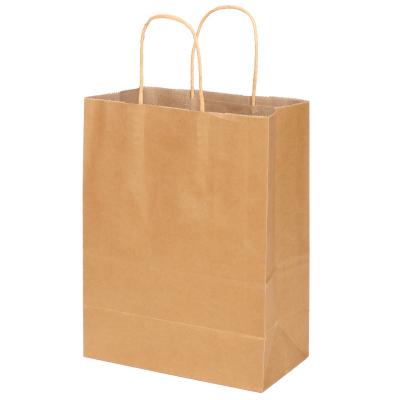 China Food Grade Recyclable Commercial Custom Logo Kraft Paper Take Out Bag for sale