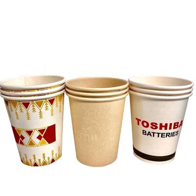 China High Quality Single Wall Disposable Drinkware Hot Cup Single Wall Coffee Paper Cup Disposable Wrapping Paper Cup for sale