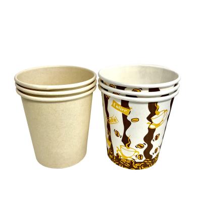 China Factory price disposable pe coated paper cup 6oz/7oz/8oz disposable single wall coffee cup for sale