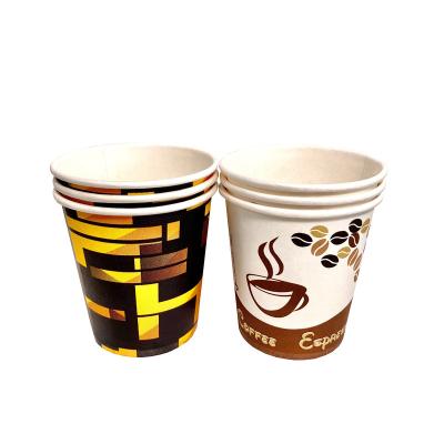 China Customized Design Paper Cup Disposable Single Wall Hot Paper Coffee Cups for sale