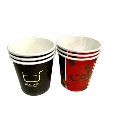 China Factory Disposable Customized Printed Paper Cup Coffee Single Wall Paper Cup Packaging Disposable Paper Cup for sale