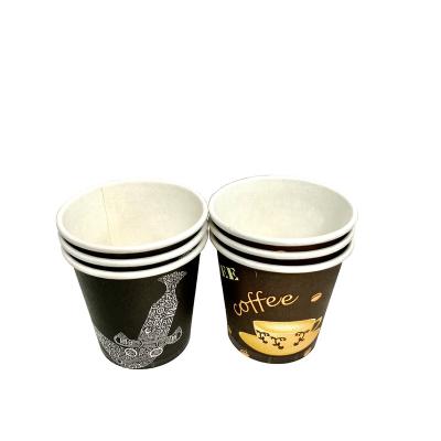 China Factory Price Disposable Takeaway Biodegradable Single Wall PE Paper Coated Paper Cups for sale