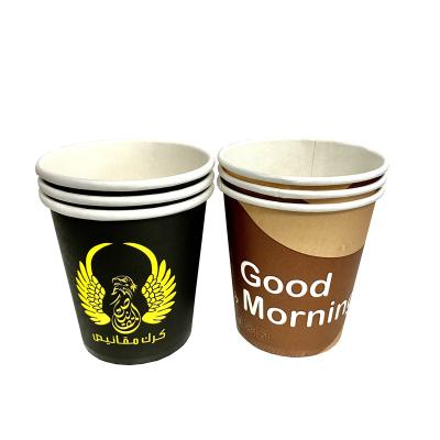 China Disposable Factory Custom Logo Printed Disposable Take Away Paper Cup Biodegradable Paper Coffee Cup for sale