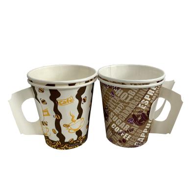 China Disposable High Quality Disposable Coffee Paper Cup With Handle for sale