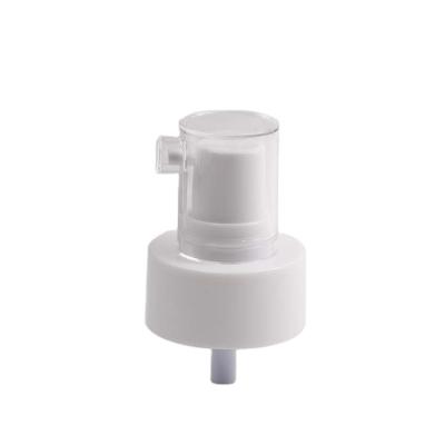 China Non Spill 20mm 24mm 20410 24410 White Soft Stages Long Flat Mouth Cream Pump Oil Pump With Full Ace Cap for sale