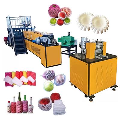 China DEYI fruit cover foam net packing production line epe extruder pe foam fruit net making machine for sale