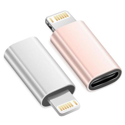 China Aluminum Alloy Shell USB C to Lightning to Type-C Adapter Connect Type C Converter Charger Connector Plug Adapter for 12/11/8 X XR/XS/SE/7Plus/Pro for sale