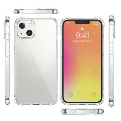 China Crystal Clear Shock Absorption Protective Cellphone Silicone TPU Anti-fall Cover Shockproof Phone Case For iPhone 13 12 11 x 7 8 6G for sale