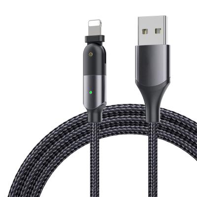 China Mobile Phone 180 Degree Rotation [3.9/6.6ft] Fast Phone Cable Data Transfer Durable Charger Charging Cable Nylon Braided Cable For iPhone for sale