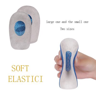 China Shock Absorption Heel Skid Soothing Gel Foot Anti Pad Self Adhesive Soft Elastic Effective Heat Absorption On Pile Bottom Silicone Two Size Outside for sale