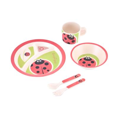 China Latex free melamine like bpa free baby dish and bowl set kids dinnerware set for sale