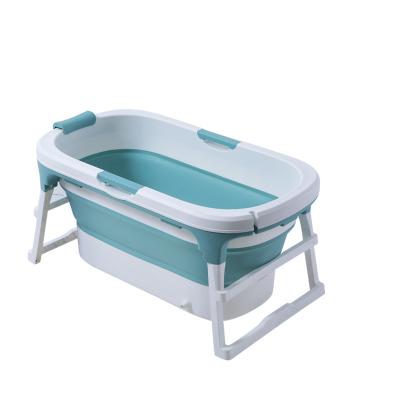 China Portable Plastic Folding Tub Free Standing Bucket Barrel Plastic Collapsible Tub For Adult for sale