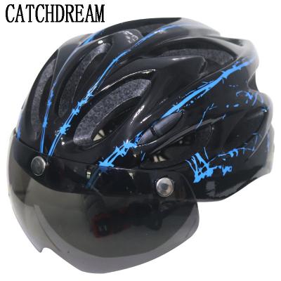 China Wholesale Cycling Compounds CATCHDREAM Mountain Bike Helmet With Lenses Bike Helmet With Led Light for sale