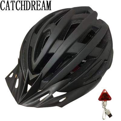 China CATCHDREAM Compounds Recycling Helmet with Signal Charging LED Light Outdoor Cycling Safety Bicycle Riding Helmet for Men and Women for sale