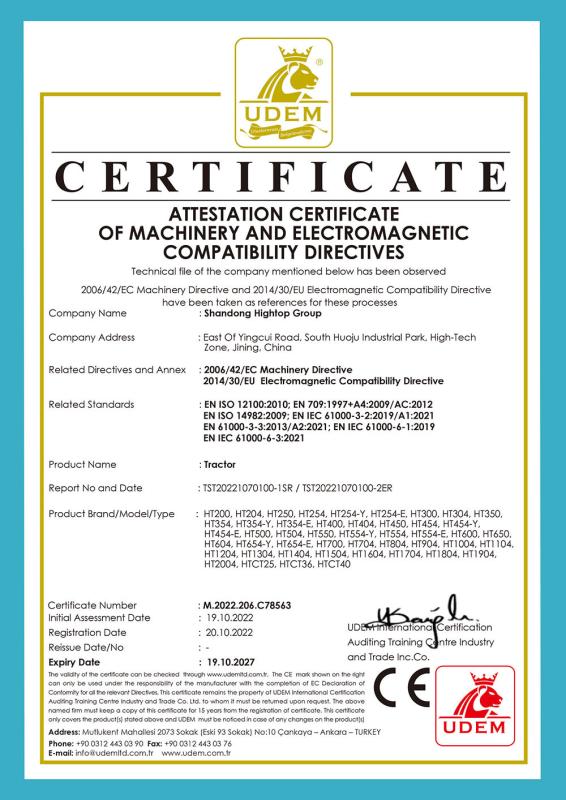 Tractor CE - Shandong Hightop Group