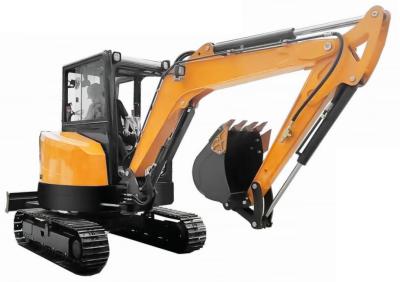 China 4000kg de gesloten Cabine Mini Crawler Excavator met Gemakkelijke de Motor van KUBOTA D1703 werkt Te koop