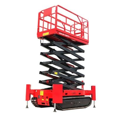 China 12m Crawler Scissor Lifting Work Platform Scissor Personal Scissor Lift Platform for sale