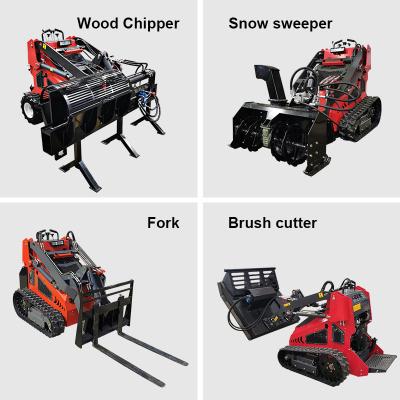 China Fork Brush Cutter Wood Chipper Snow Sweeper mini skid steer attachments for sale