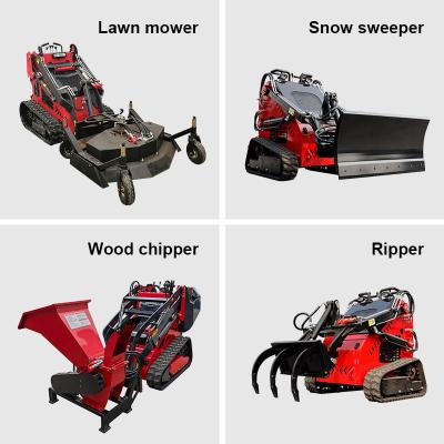 China Skid Steer Attachments Lawn Mower Snow Sweeper Wood Chipper Ripper for sale