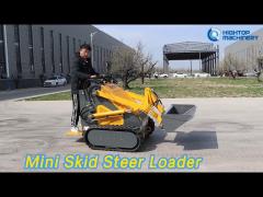 Hydraulic Mini Skid Steer Loader Crawler Compact Flexible Diesel Engine