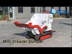 Skid Steer Mini Crawler Dumper Large Traction With Petrol Engine