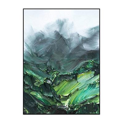 China Environmental Materials 100% Handmade Modern Abstract Landscape Oil Painting Canvas Wall Art Mountain Oil Paintings for sale