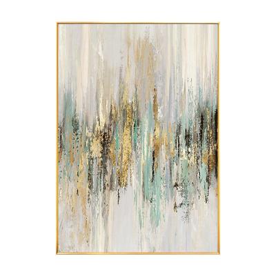 China Heavy Gold Textured Oil Painting Decoration Canvas Art Modern Style Materials 100% Environmental Abstract Hand Painted High Quality for sale