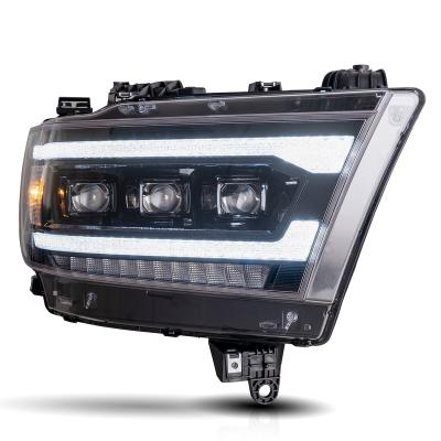 China Archaic PC+ABS Front Lamp For Dodge Ram 2019 Factory LED Headlights Up Double Beam Lens 1500 Headlights For For Dodge Ram 2019 for sale