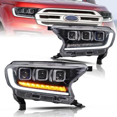 China Archaic PC+ABS Design New Wholesales Full Led Headlights With Sequential Turn Signal Ranger 2015-2020 T6 T7 Front Head Lamp For Ford for sale