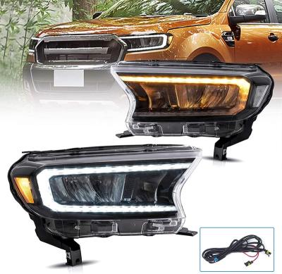 China Archaic PC+ABS Factory Full Led Headlights With Sequential Turn Signal Drl Head Lamp For Ford Ranger T6 T7 Head Lights 2015 Up 2020 for sale