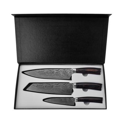 China Konoll Sustainable Carbon 5CR15 Stainless Steel Set 3 Pcs Kitchen Knife Set Santouku Serving Knife Knife Home Kitchen Accessory for sale