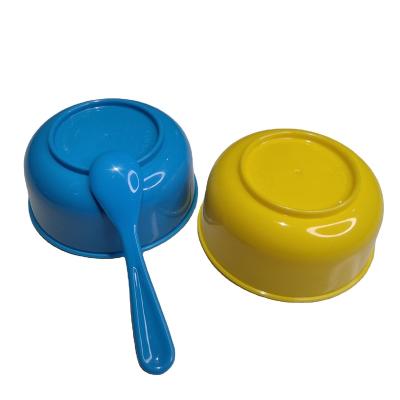 China Small minimalist blue and yellow plastic pp children's bowl for sale