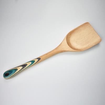 China Kena Sustainable Custom Beech Pakka Wood Spatula For Kitchenware for sale