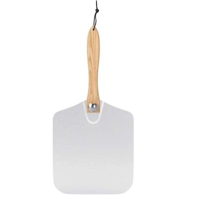 China Sustainable Hongxuan Aluminum Pizza Peel Paddle With Foldable Wooden Handle for sale