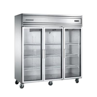 China 2021 commercial reasonable price high grade sliding glass door stainless steel hot display freezer for supermarket for sale